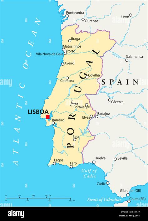 capital of portugal map.